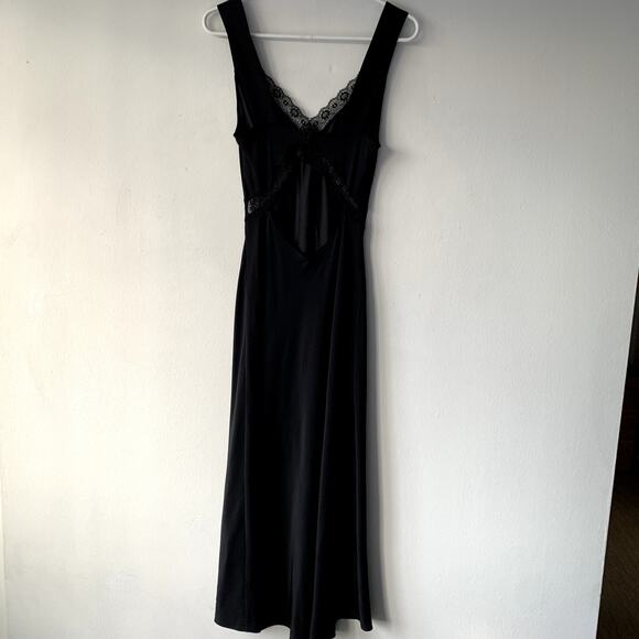 Reformation Provence Silk Lace Cut Out Open Back Midi Maxi Dress Black - Picture 12 of 16